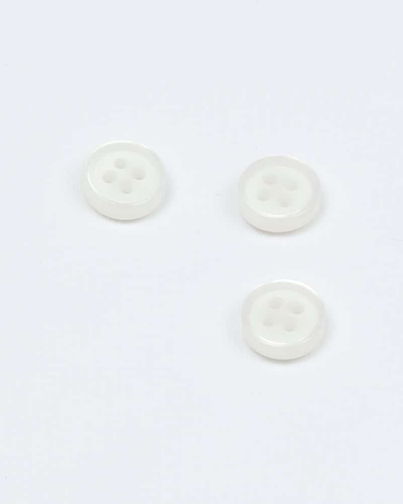 Hvid med 4 huller - 9 mm -