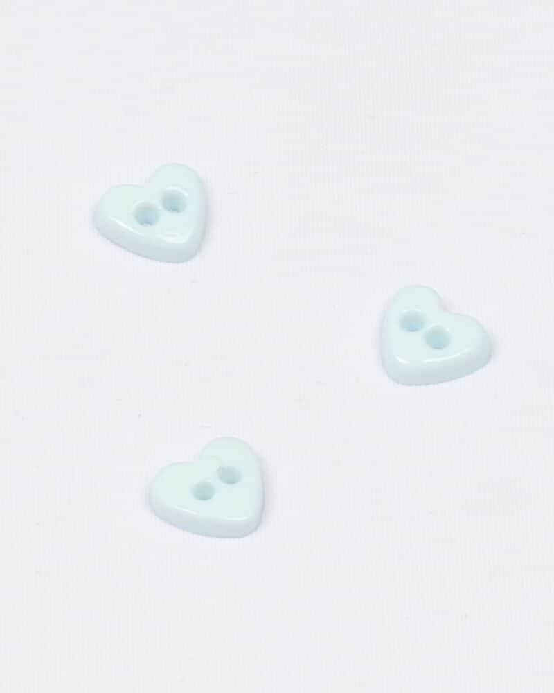Lyseblåt hjerte - 6 mm -