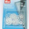 Transparente trykknapper, 6 stk - 15 mm -