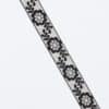 Sølv m. sorte blomster - 23 mm -