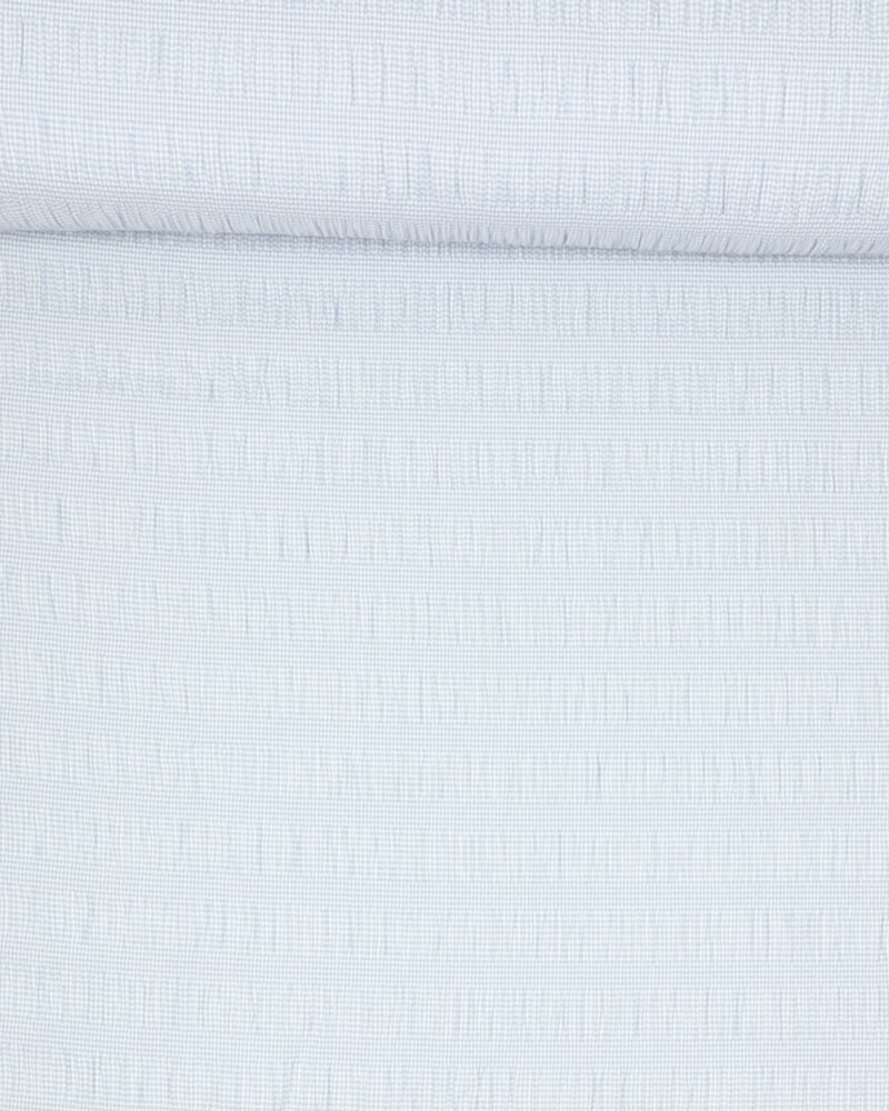 Blå/hvid m. smock - Viskose/polyester m. stræk - Hemmers Itex