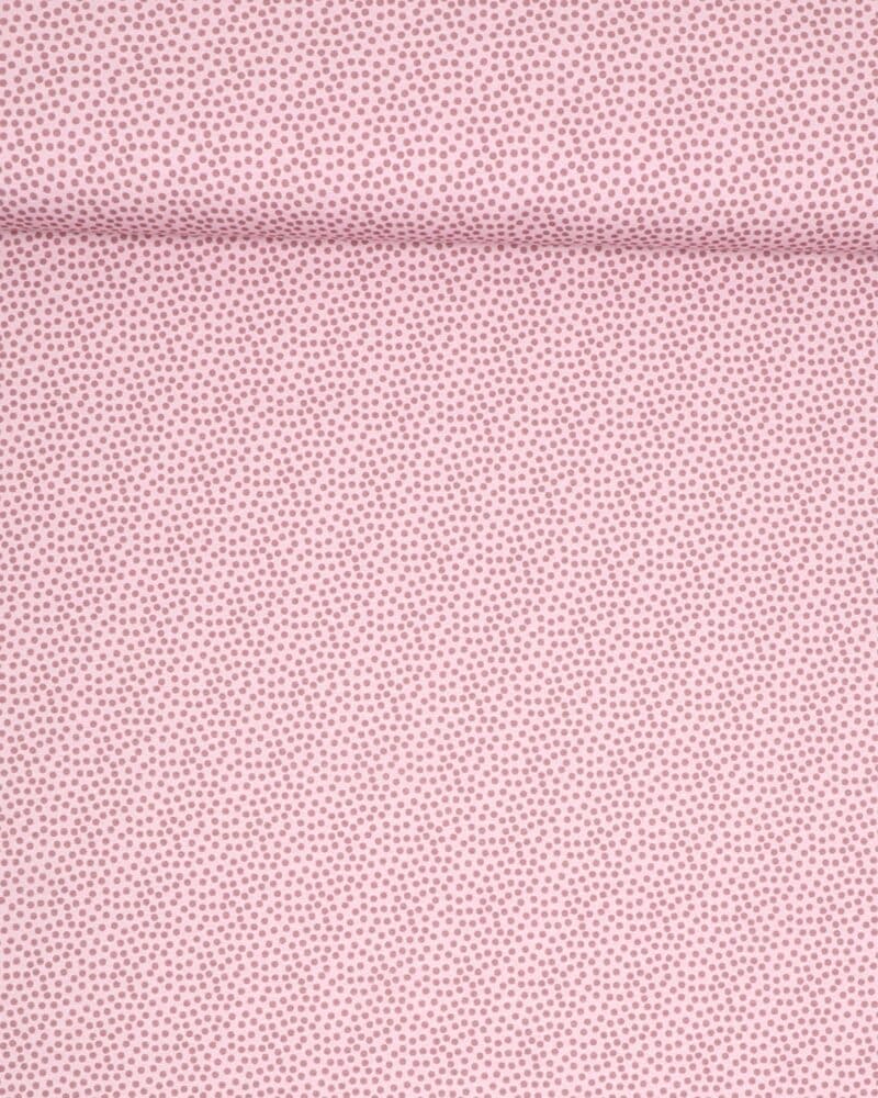Mørk gammelrosa prik på rosa - Jersey - Swafing