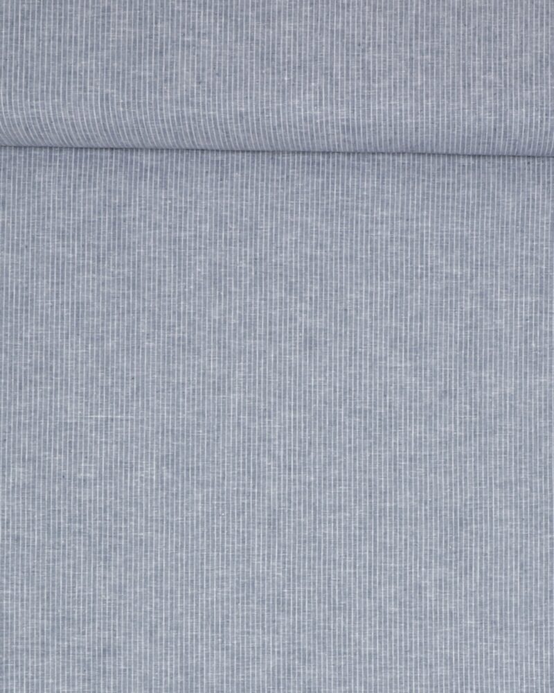 Blå med smal hvid stribe - Hør/bomuld - Hemmers Itex