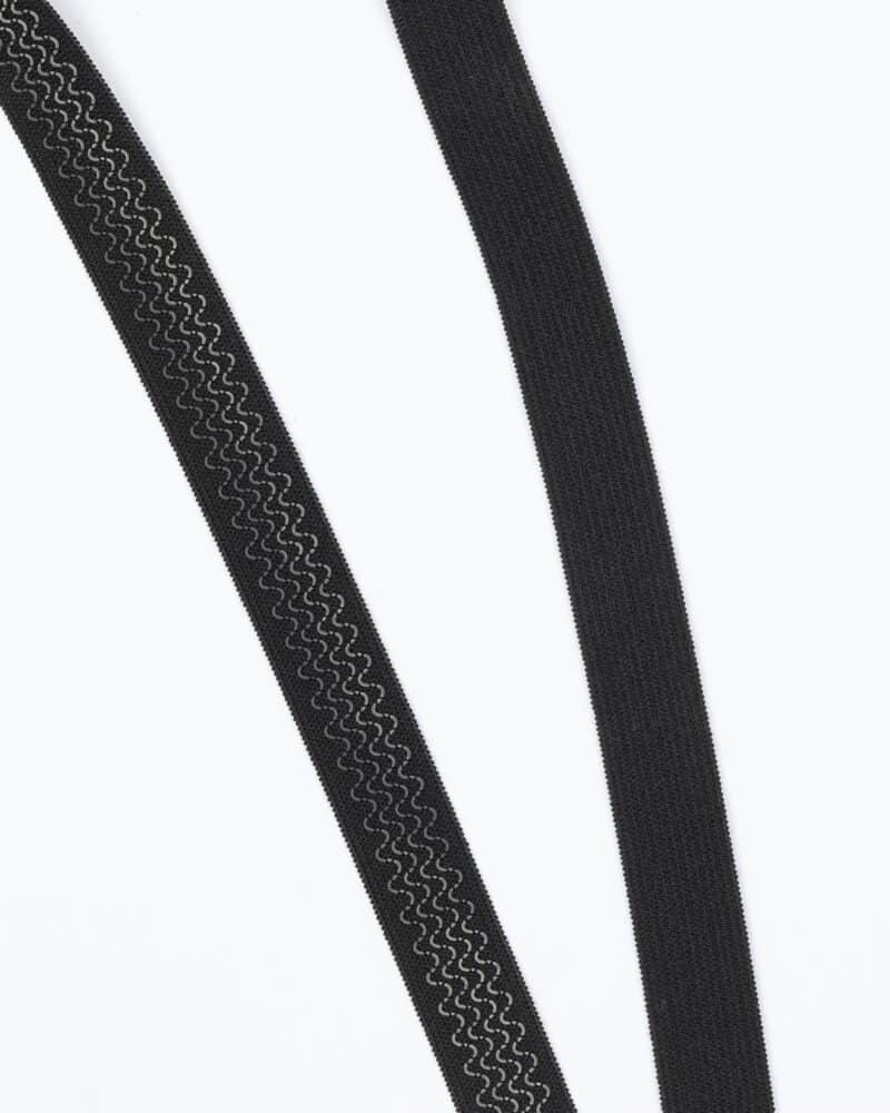 Skridsikker sort elastik - 30 mm -