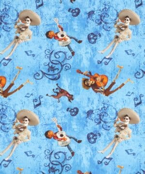 Coco figurer på blå bund, Disney – Jersey - Info mangler