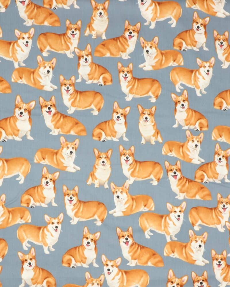 Corgi på grå - Patchwork - Timeless Treasures Fabrics of SoHo