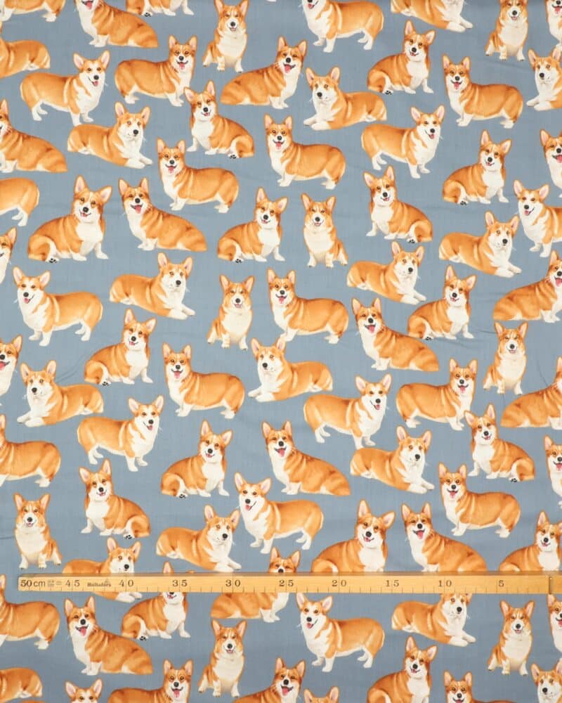 Corgi på grå - Patchwork - Timeless Treasures Fabrics of SoHo