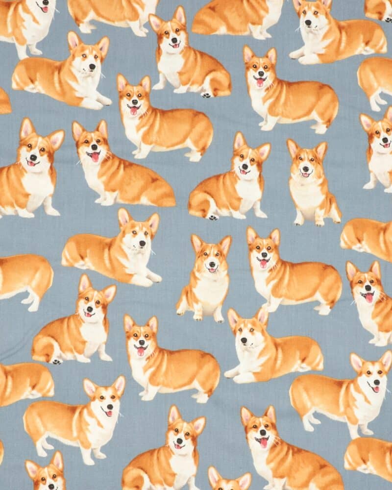 Corgi på grå - Patchwork - Timeless Treasures Fabrics of SoHo