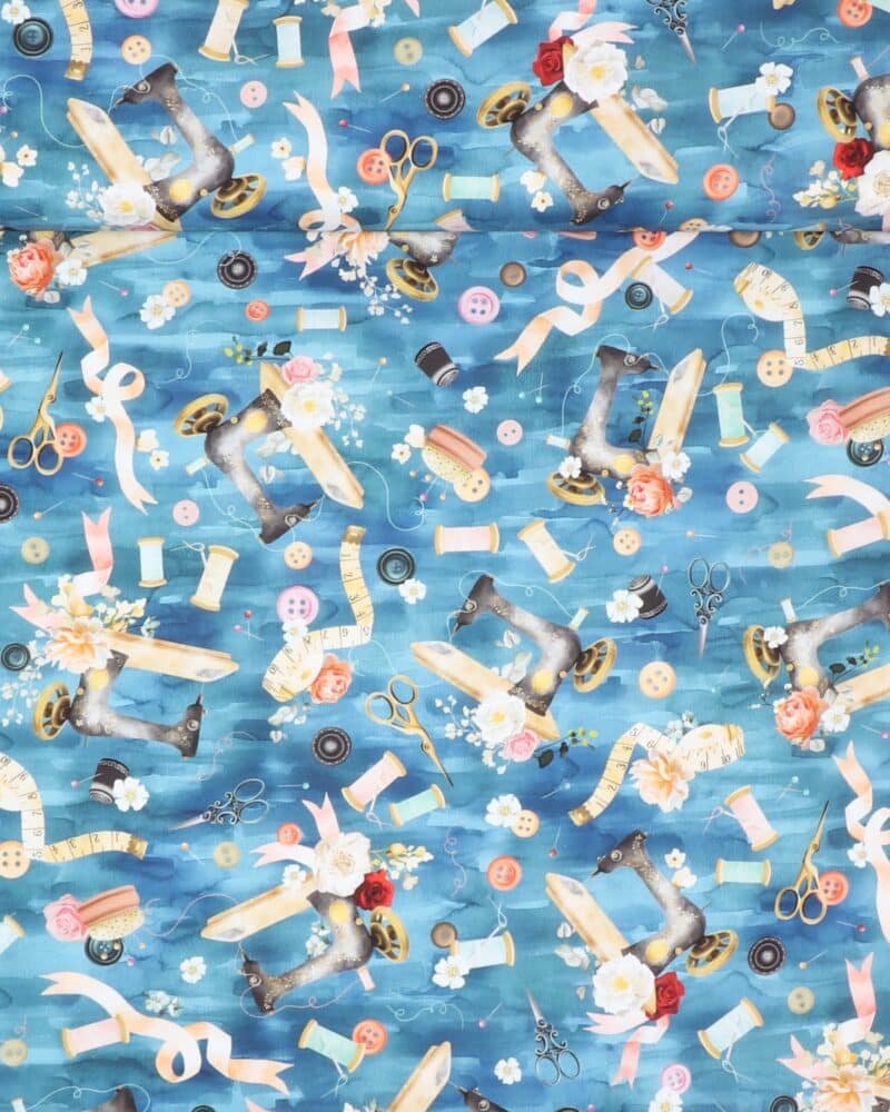 Pins and needles, syartikler og symaskine - Patchwork - Hoffman