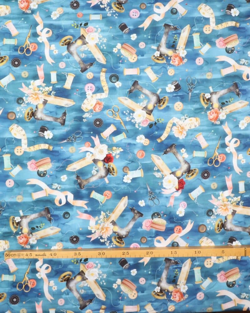 Pins and needles, syartikler og symaskine - Patchwork - Hoffman
